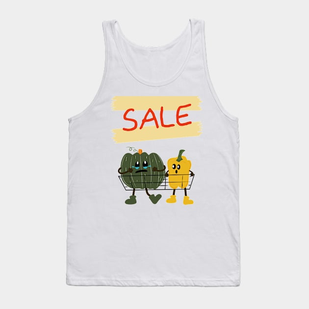 Funny Fun Pun art; For sale, pumpkin and paprika Tank Top by FunnyFunPun